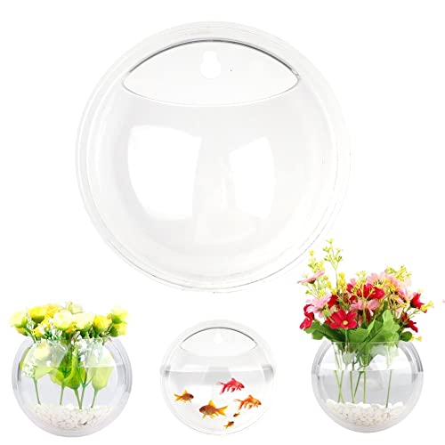 Mini Aquarium Wandhalterung Hängen Mini Transparent Aquarium Acryl Wandhalterung Aufhänger Aquarium Goldfisch Aufhänger Pflanze Aufkleber Neu Kleines Aquarium von Xumh2024-3