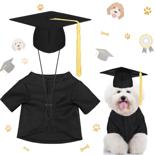 Xuniea 2-teiliges Hunde-Abschluss-Kostüm-Set, Abschlusskappe und Kleid, Hundeabschlussmütze mit Quaste, matt, Haustier-Abschlussanzug, Hund, Katzen, Urlaub, Abschlussfeier, Party, Kostüm, Zubehör Xuniea 2-teiliges Hunde-Abschluss-Kostüm-Set, Abschlusskappe und Kleid, Hundeabschlussmütze mit Quaste, matt, Haustier-Abschlussanzug, Hund, Katzen, Urlaub, Abschlussfeier, Party, Kostüm, Zubehör von Xuniea