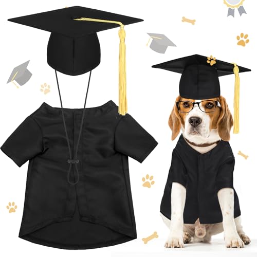 Xuniea 2-teiliges Hunde-Abschluss-Kostüm-Set, Abschlusskappe und Kleid, Hundeabschlussmütze mit Quaste, matt, Haustier-Abschlussanzug, Hund, Katzen, Urlaub, Abschlussfeier, Party, Kostümzubehör Xuniea 2-teiliges Hunde-Abschluss-Kostüm-Set, Abschlusskappe und Kleid, Hundeabschlussmütze mit Quaste, matt, Haustier-Abschlussanzug, Hund, Katzen, Urlaub, Abschlussfeier, Party, Kostümzubehör von Xuniea
