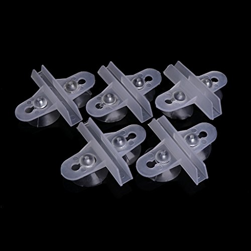 Xuniu 5 Stücke Aquarium Divider Saugnapf Divider Kunststoff Blatt Halter Set von Xuniu