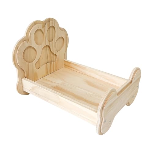 Xvilmaun Kleines Tierbett, Hasenbett aus Holz,Off The Floor Hamsterbett aus Holz | Niedliches Kleintierbett, Chinchillas-Schlafbetten für Kätzchen, Welpen, Frettchen von Xvilmaun