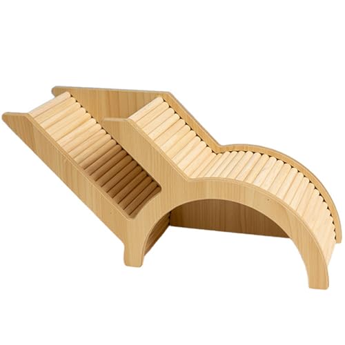 Xweptuy Hamster Hideout 12x5.7x4 Holz Hamster Held mit Leiter Secret Peep Schuppen Hamster Tunnel gelüftet RESTFOR Hamster Tunnel Hamster Kage Accessoires von Xweptuy