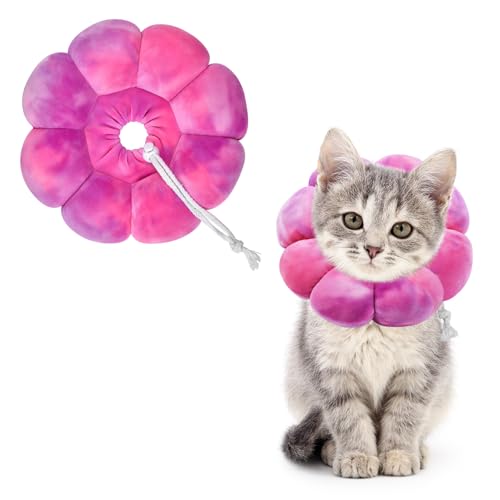 Y-blue Katzenkegel, Katzenkegel-Halsband, Hundekegel, weiche Erholung, E-Halsband, elisabethanisches Halsband für Hunde und Katzen, Katzenzapfen gegen Lecken (Rose Purple, S) von Y-blue