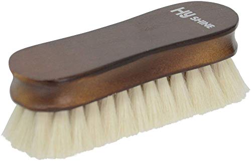 HySHINE Deluxe Holz Gesicht Bürste mit Ziegen Haar - Weiß Ziegen Haar, 12.5 x 3.8 cm von Y&H