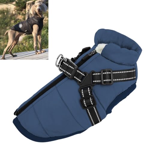 Sport – Wasserdichte Winterjacke mit integriertem Geschirr, wasserdichte Winter-Hundejacke mit integriertem Geschirr, wasserdichte, winddichte warme Wintermäntel for Hunde, verstellbare Haustierweste von YAERLE