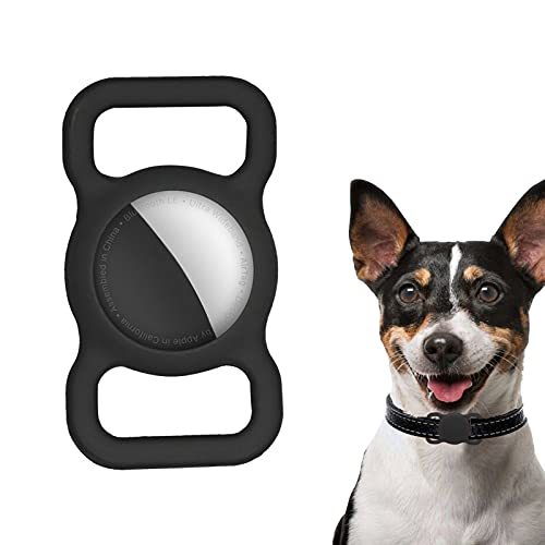 Airtags Schutzhülle Kompatibel mit Airtag Pet Collar Schutzhülle für Apple AirTag GPS Tracking Hund Katze Strap Band Case für Haustier Hund Katze und Kinder Senioren Taschen (Schwarz) von YAFIYGI