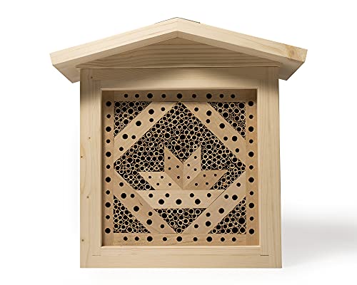 YAKEBA | Insektenhotel XXL | Bienenhotel Wildrose | Ideal für Wildbienen und Schlupfwespen | Insektenhotel groß - Made in Germany von YAKEBA