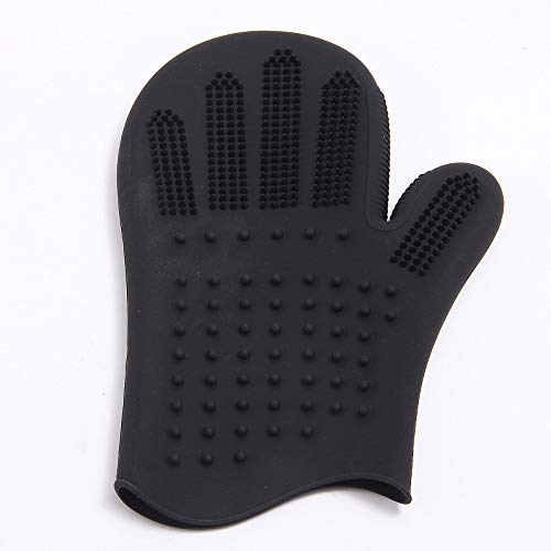 YAMAZA Pet Fellpflege Handschuh Bürste Doppelseitige PET Reinigung Massage Handschuh Silikon Massagehandschuhe Hund und Katze Bade Massagebürste Handschuhe von YAMAZA