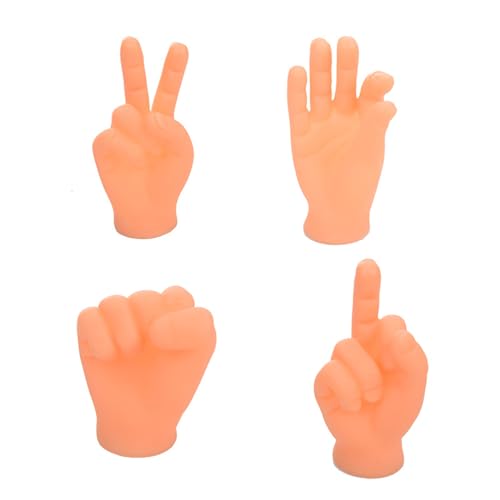 YAMSLAM 1 Set Katzenspielzeug Katzengeste Finger, Katzenfingerhülle, Mini-Handmodell Silikon-Handschuhe, Haustier-Interaktionsspielzeug, Katzenzubehör von YAMSLAM