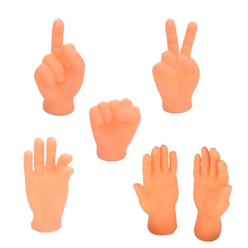 YAMSLAM 1 Set Katzenspielzeug Katzengeste Finger, Katzenfingerhülle, Mini-Handmodell Silikon-Handschuhe, Haustier-Interaktionsspielzeug, Katzenzubehör von YAMSLAM