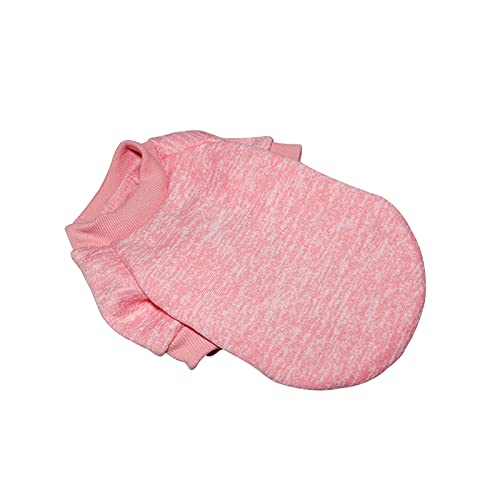 YANFJHV 1 Stück Hundepullover Winter-Haustier-Kleidung Hunde-Outfit weicher Katzen-Pullover Hunde-Sweatshirt für Hunde-Welpen-Katzen Hundemantel Mit Für Geschirr (Pink, L) von YANFJHV