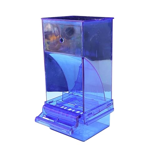 YANFJHV Automatischer, transparenter Futterspender für Vögel, kein Auslaufen, kein Durcheinander, Vogelfutterspender für Käfige, transparenter Futterspender für aus Acryl, (Blue, One Size) von YANFJHV