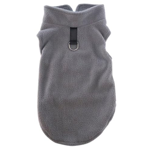 YANFJHV Einfarbig halten Wärme Hund Pullover warme Textur Kleidung für Hund Haustier Welpen Kleidung Katze Hund Mantel Ausgefallene Hundemantel (Grey, S) von YANFJHV