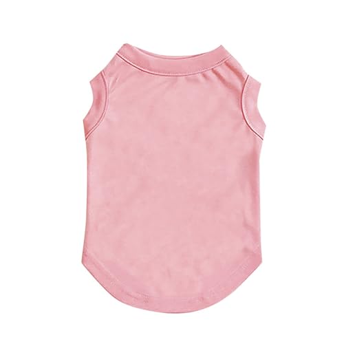 YANFJHV Haustier-Weste Hundeweste Baumwolle einfarbige Hundeweste -Haustier-Hundekleidung Hundemantel Chihuahua Welpen (Pink, 2XL) von YANFJHV