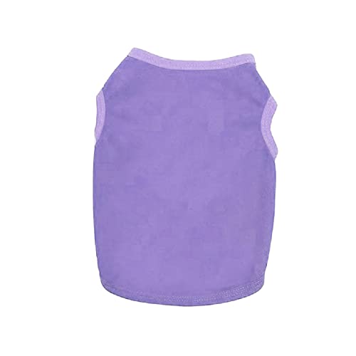 YANFJHV Haustier-Weste Hundeweste Baumwolle einfarbige Hundeweste -Haustier-Hundekleidung Hundemantel Chihuahua Welpen (Purple, 2XL) von YANFJHV