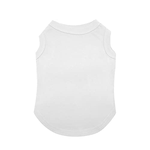 YANFJHV Haustier-Weste Hundeweste Baumwolle einfarbige Hundeweste -Haustier-Hundekleidung Hundemantel Chihuahua Welpen (White, 2XL) von YANFJHV