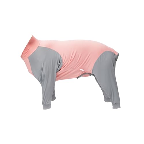 YANFJHV Hunde-Erholungsanzug für große und mittelgroße Hunde, Ganzkörper-Bodysuit, Hunde-Schlafanzug, zum Abwerfen und Haustierkleidung Für Mittelgroße Hunde Ostern (Pink, XL) von YANFJHV