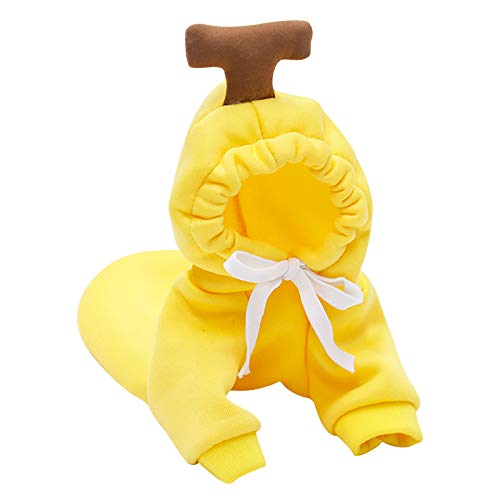 YANFJHV Kleidung Jacke Hundemantel Kleidung Lässige Haustiere Warm für Hunde Haustierkleidung Hundepullover Geschirr (Yellow, XS) von YANFJHV