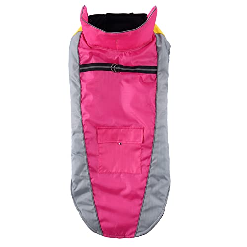 YANFJHV Reflektierende Kleidung Verstellbare Haustierkleidung Kleidung Jacken Winter Hund Große Baumwolle Haustierkleidung Wollpullover Hund (Hot Pink, L) von YANFJHV