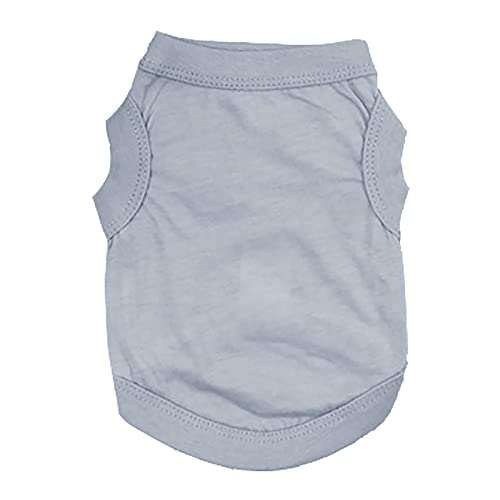 YANFJHV Solide Weste Katze Hund Warme Haustierkleidung Welpen Weiche Pyjamas Katze Farbe Weste Haustierkleidung Hunderegenmäntel (Grey, XS) von YANFJHV