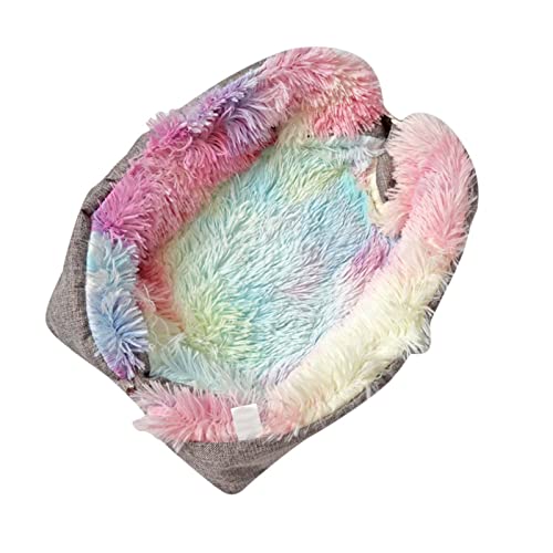 YANFJHV Waschbares Hundebett für mittelgroße Hunde und Katzen, weiche Hundebox, Matratze, Flauschige, Bequeme Hundebetten, Polster Kissen Weich Mit Foto (Pink, One Size) von YANFJHV