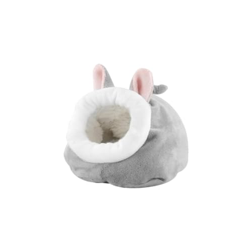 YANFJHV Weihnachtsbett für Schweine, warmes Igelversteck, Baumwollhaus, Schlafnest, Käfigzubehör für Kleintiere, Lebensraumbedarf für Hamster, Kurzkopfgleitbeutler, Metallhaustiere (Grey, One Size) von YANFJHV