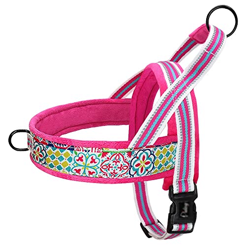 Hundegeschirr Weste No Pull Nylon Reflektierende Welpengeschirre für kleine mittelgroße Hunde Verstellbares Outdoor Walking Pet Harness Mops von YANYUESHOP