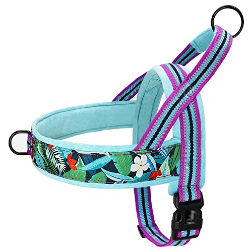 Hundegeschirr Weste No Pull Nylon Reflektierende Welpengeschirre für kleine mittelgroße Hunde Verstellbares Outdoor Walking Pet Harness Mops von YANYUESHOP