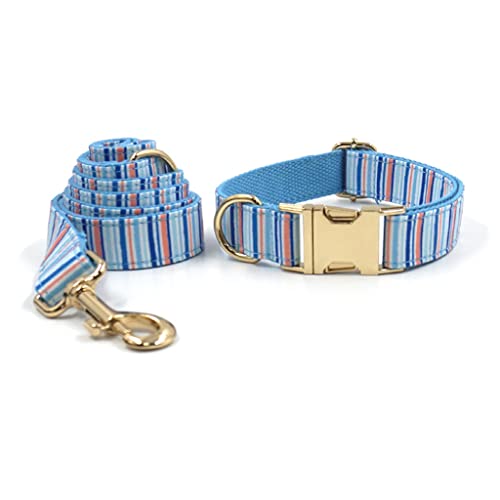 Personalisierte Hundegeschirrweste für kleine Hunde, kein Ziehen, ausbruchsicheres Haustierhalsband und Leine, Blaue Streifen, Welpe, Fliege, Halsband, Junge von YANYUESHOP