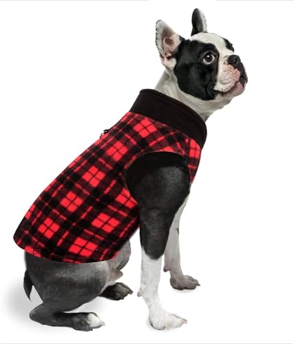 Hundevlies Weste YAODHAOD Premium Hundekleidung für kleine Hunde Junge oder Mädchen Pullover Hundejacke mit Leinenring Mittelgroßer Hund Katze Hund Pullover Dackel Chihuahua French Bulldog Mops (M von YAODHAOD