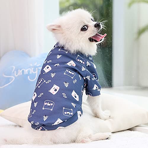 YAODHAOD klein Hunde Winter T-Shirt, Fleece Hunde Pullover, weich und bequem, um im Herbst und Winter warm zu bleiben, Weihnachts Hundepullover, Winter Haustierkleidung (XS, Grau Blau) von YAODHAOD