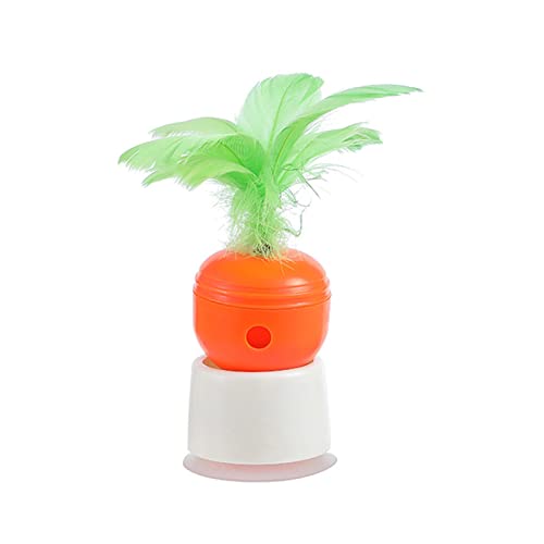 YAOGUI Spring Toy Treat Dispensing Toy Teaser Toy Treat Dispenser Toy Puzzle Toy Suction Cup Feather Toy Spring Toy von YAOGUI