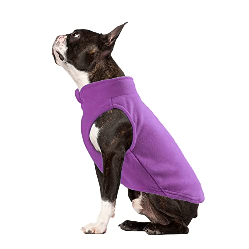 Haustier Katze Hund Pullover Warme Fleece Hundepullover Hunde-Sweatshirt Weiche Warme Hund Fleecejacke Winter Hunde Weste Hundemantel Kaltes Wetter Hundekleidung für Kleine Hunde und Welpen Violett XL von YAOTT