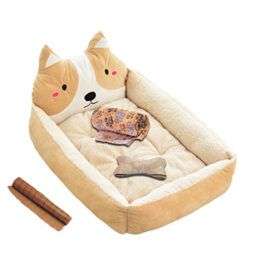 YAOTT Orthopädisches Hundebett Ergonomisches Hundesofa & Hundecouch Waschbar rutschfest Hundebetten Katzenbett, Flauschiges Hundekorb, Rechteckiges Hunde Katzen Haustierbett von YAOTT