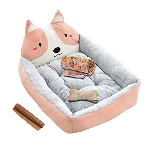 YAOTT Orthopädisches Hundebett Ergonomisches Hundesofa & Hundecouch Waschbar rutschfest Hundebetten Katzenbett, Flauschiges Hundekorb, Rechteckiges Hunde Katzen Haustierbett von YAOTT