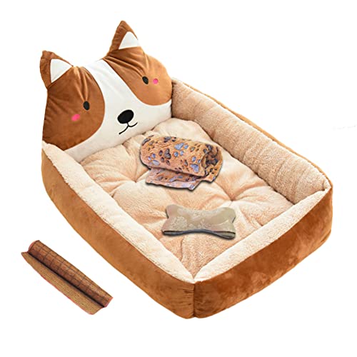 YAOTT Orthopädisches Hundebett Ergonomisches Hundesofa & Hundecouch Waschbar rutschfest Hundebetten Katzenbett, Flauschiges Hundekorb, Rechteckiges Hunde Katzen Haustierbett von YAOTT