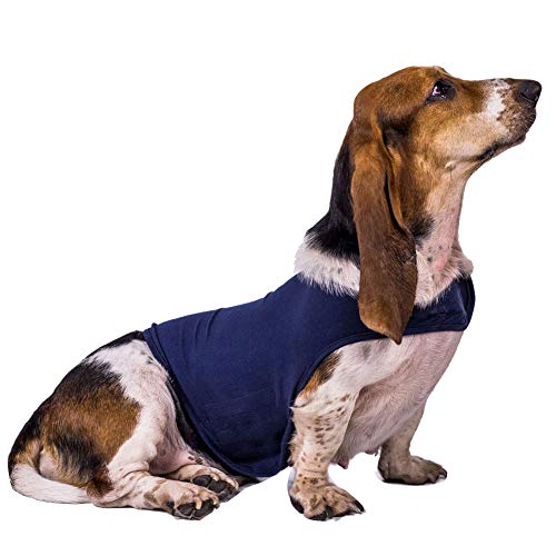 YAOTT Angstjacke für Hunde Beruhigungsweste für Hunde Dog Anxiety Lightweight Comfort Calming Shirt für Kleine Mittelgroße Haustier Blau XL von YAOTT