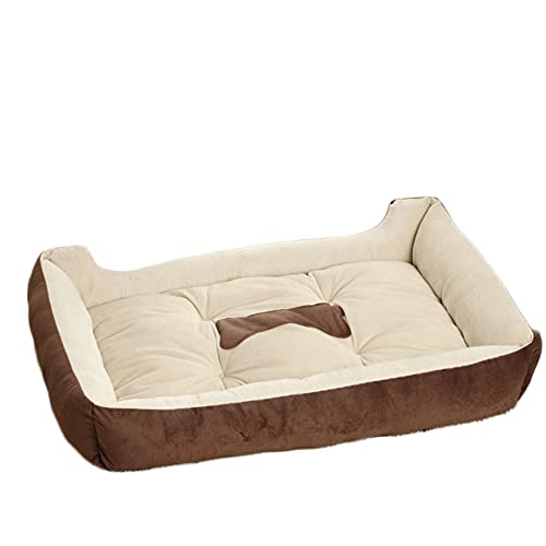 YAOTT Haustierbett Katzenbett Hundesofa,Pet Supplies Kennel House,Easy Maintenance Machine Haustierbett,Bequemes Haustier-Sofa Für Alle Jahreszeiten,Multifunktionales,Beige,L von YAOTT