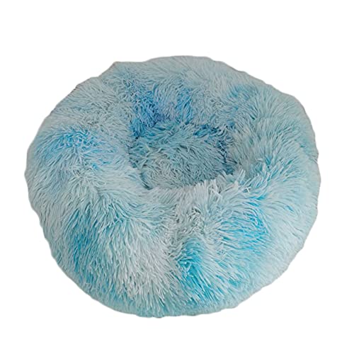 YAOTT Haustierbett - Katzenbett Rundes Plüsch Haustierbett, Hundehaus Welpen Donut Kissen, Superweiche Flauschig Bequeme Hundehütte,Warme,Tragbare,Blau5,3XL von YAOTT