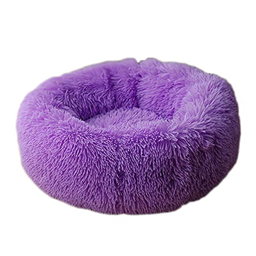 YAOTT Haustierbett - Katzenbett Rundes Plüsch Haustierbett, Hundehaus Welpen Donut Kissen, Superweiche Flauschig Bequeme Hundehütte,Warme,Tragbare,Braun1,4XL von YAOTT