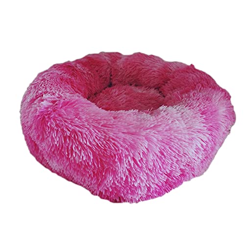 YAOTT Haustierbett - Katzenbett Rundes Plüsch Haustierbett, Hundehaus Welpen Donut Kissen, Superweiche Flauschig Bequeme Hundehütte,Warme,Tragbare,Rot4,3XL von YAOTT