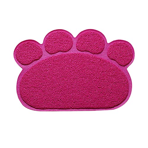 YAOTT Haustiermatte, Hunde- Und Katzenfuttermatte Tierfuttermatten,rutschfeste Haustierfütterungsmatte,Silikon Fressnapf Unterlage,wasserdichte,Rosa1,S von YAOTT