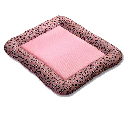 YAOTT Hundematte Kühlmatte für Hunde, Kühlkissen Hundematte Hundebett Sommer Kühlkissen Atmungsaktiv waschbar rutschfeste hundematte für Haustier Rosa 3 78 * 62cm von YAOTT