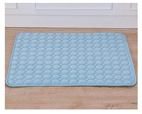 YAOTT Kühlmatte Selbstkühlende Hundedecke Kaltgelpad Hundekühlmatte Auflage Matratze Haustier Hund Katze Kühlung für Hunde Katzen im Sommer Blau 50 * 40cm von YAOTT