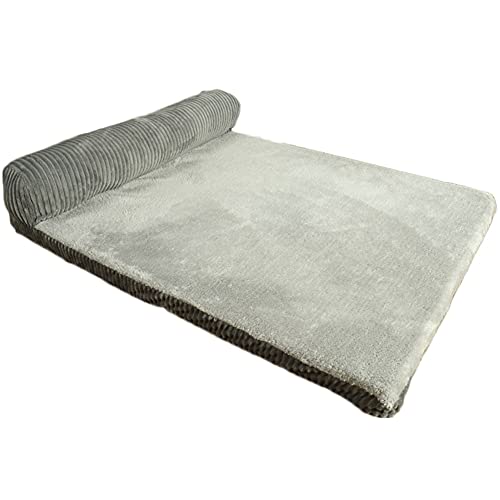 YAOTT Orthopädische Hundebett Große Hunde - Hundesofa Mit Memory Foam, Kuschelig Schlafplatz In Größe,Couch Hundebett Hundekorb,Waschbar Kratzfest,Grau1,XL von YAOTT