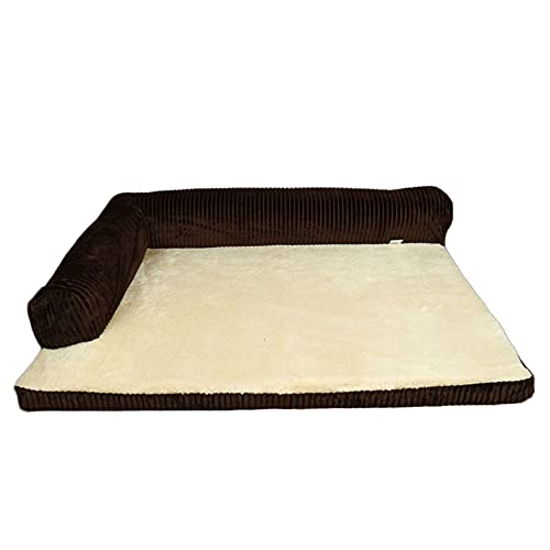 YAOTT Orthopädische Hundebett Große Hunde - Hundesofa Mit Memory Foam, Kuschelig Schlafplatz In Größe,Couch Hundebett Hundekorb,Waschbar Kratzfest,Kaffee2,XL von YAOTT