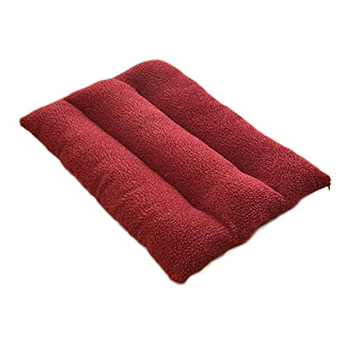 YAOTT Outdoor-Hundebett Katzenbett rechteckiges Haustiersofa Plüsch bequemes Haustierbett Flauschiges Haustierkissen Hundesofa orthopädisches Hundebett Hundekissen Käfigkissen rot L：100 * 65 * 15CM von YAOTT