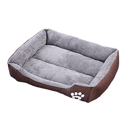 YAOTT Square Pet Nest Bonbonfarbene Dog Herbst Und Winter Warm Nest Kennel Für Cat Puppy Haustier Haus Nest Bett Leicht Zu Reinigen Katzenbett Hundebett Hundekissen,Braun,XXL von YAOTT