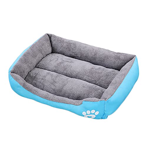 YAOTT Square Pet Nest Bonbonfarbene Dog Herbst Und Winter Warm Nest Kennel Für Cat Puppy Haustier Haus Nest Bett Leicht Zu Reinigen Katzenbett Hundebett Hundekissen,Himmelblau,XL von YAOTT