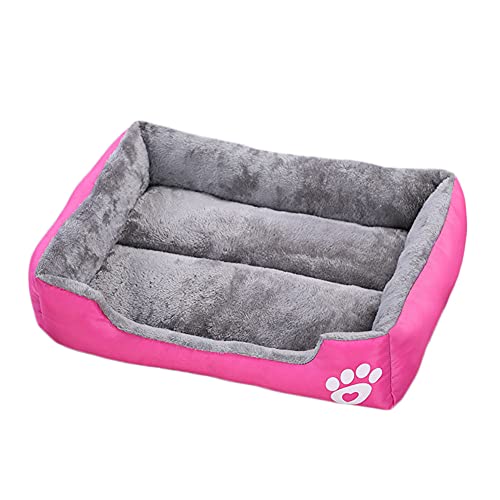 YAOTT Square Pet Nest Bonbonfarbene Dog Herbst Und Winter Warm Nest Kennel Für Cat Puppy Haustier Haus Nest Bett Leicht Zu Reinigen Katzenbett Hundebett Hundekissen,Rosa,XXL von YAOTT